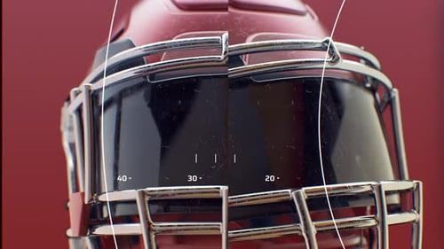 Collection Game Time : Transition avec animation dynamique d'un casque de football rouge avec Graphiques pour s