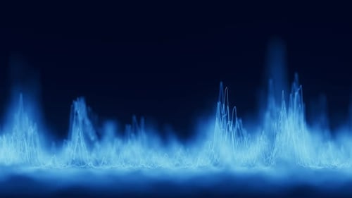 Audio Blue Waveform Digital Motion Loop Background Abstract Music Waves Equalizer Futuristic Sound