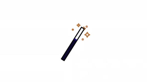 magic wand icon animation with transparent background