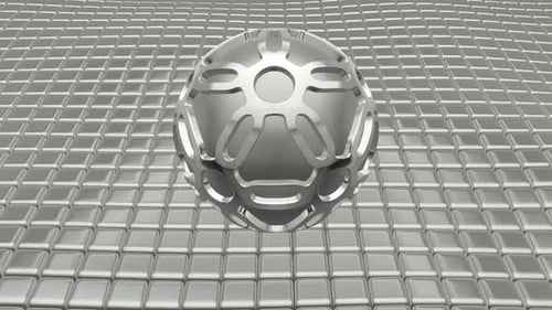 Luxus-Hintergrund mit schwebenden silbernen Würfeln, Reflexion, Exklusiv, Kugel, 3D-Render