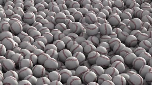 Baseball Balls Background Loop