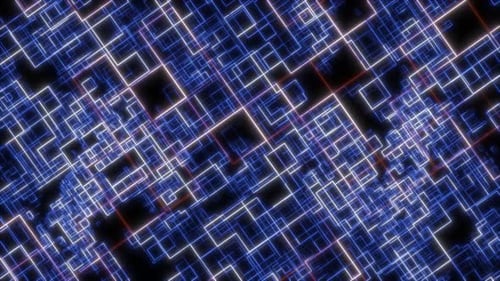 Abstract Futuristic Digital Grid Network Technology Background Loop