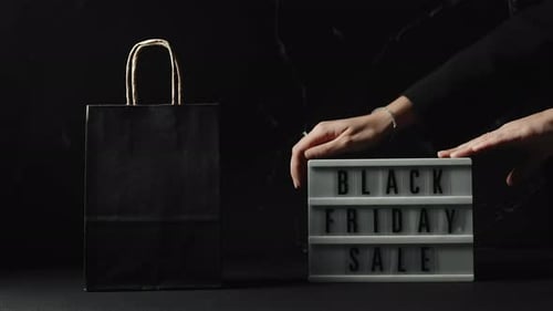 Black Friday Sale Signboard Turn on