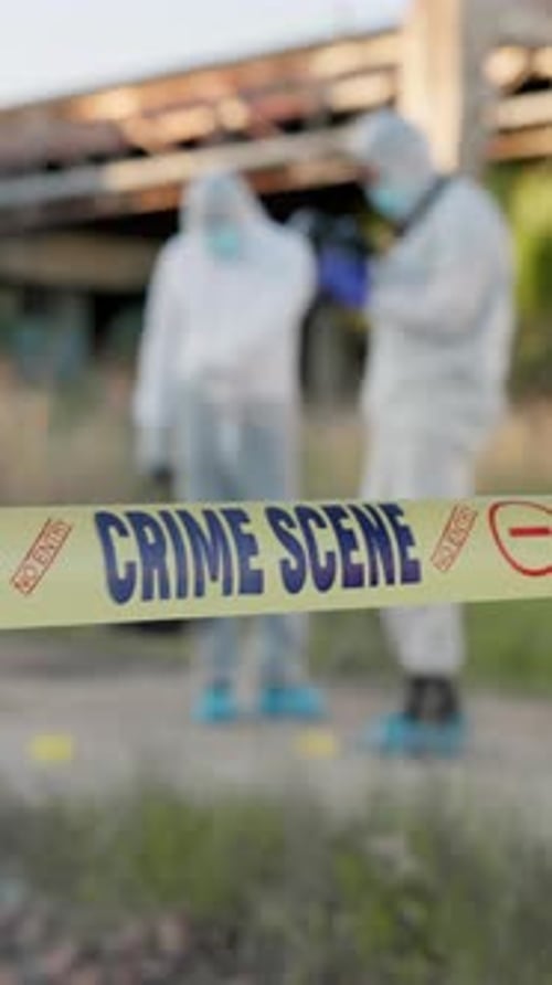 Crime Scene Investigation with Investigators in Suits