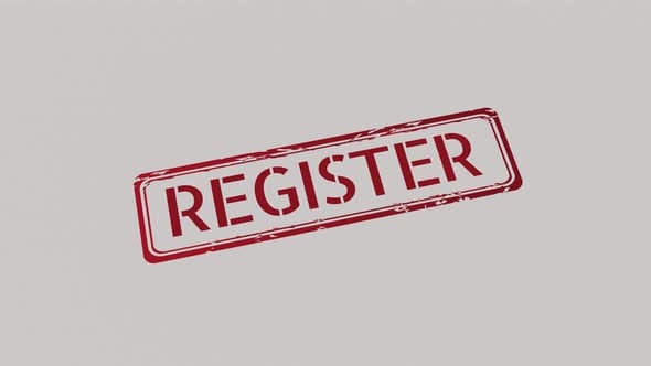 Animated Register Red Ink Word Stamp, Infographics Motion Graphics ft ...