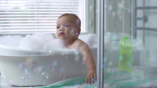 Baby Bathtime in Bubbles