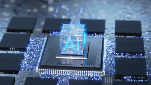 Cubo de ar. Treinando uma rede neural. Conceito de inteligência artificial. Treinamento em inteligência artificial