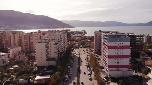 Blick auf die Stadt Vlore Transbalkanika View Vlore Albanien