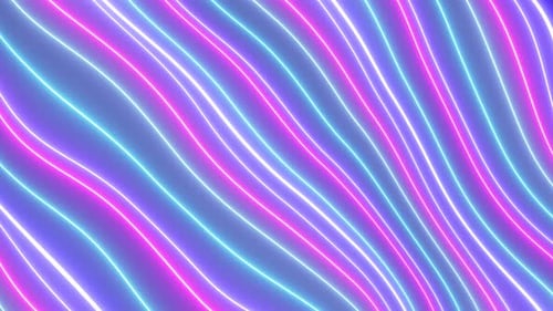 Abstract Glowing Neon Wavy Lines Animated Background Loop