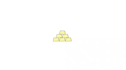 Minimalist Gold Bars Shimmering Animation