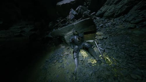 Examining Submerged Tunnel Reveals Scattered Possessions and Motionless Body