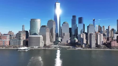 Downtown New York At Manhattan In New York United States.