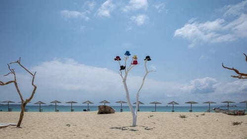 Plage de Maragkas à Naxos