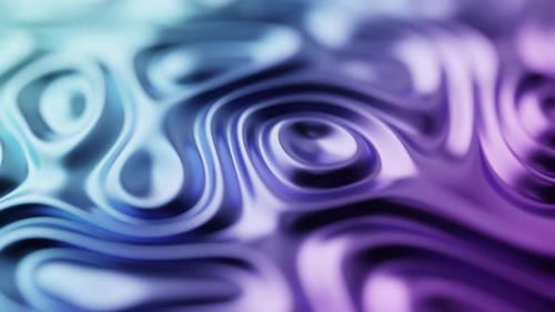 Abstract Flowing Liquid Lines in Purple and Blue