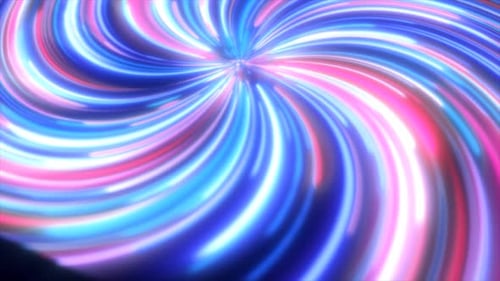 Vibrant Neon Swirl Lines Abstract Background Animation Loop