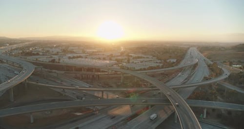 a highway with many cars on it
