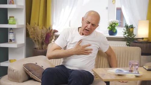 Chest tightness, heart problem.