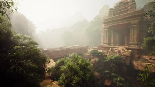 Discover an Ancient Temple Hidden in the Lush Jungle of Vietnam at Dawn