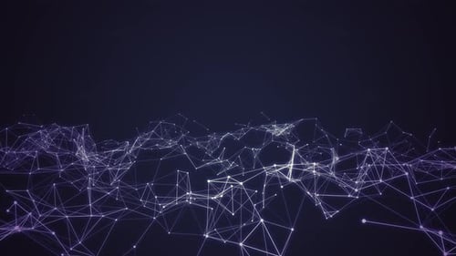 Futuristic Digital Network Connection Background Loop