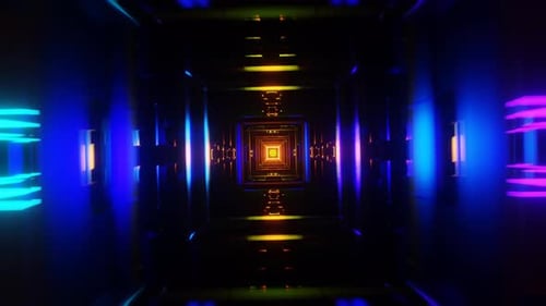 Hypnotic Visuals of a Vibrant Pulsating Neon VJ Loop for Captivating Visuals