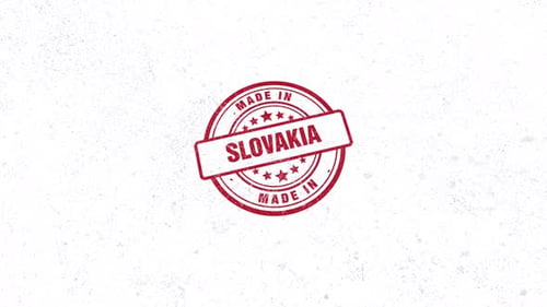 Made In Slovakia Rubber Stamp
