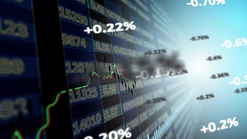 Stock market trend of animation background.