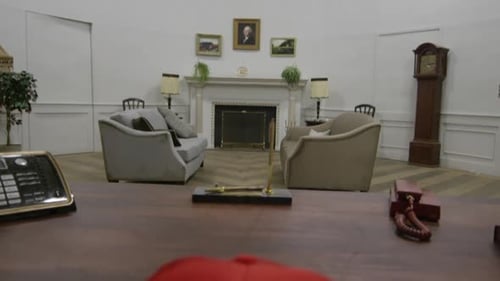 Trump Hat on White House Desk Tilt down HD