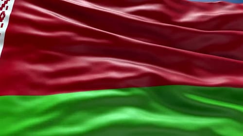 Realistic Waving Flag of Belarus Animation