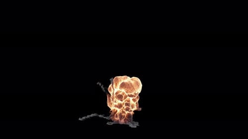 Dynamic Explosion Blast on Transparent Alpha 4K