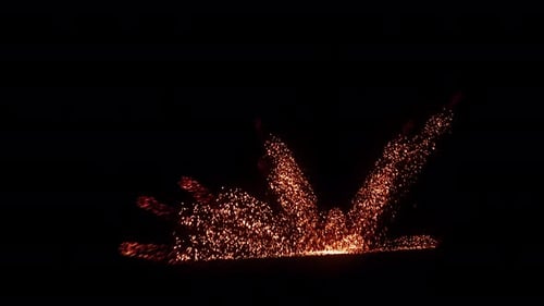 Dynamic Glowing Sparks Eruption Animation