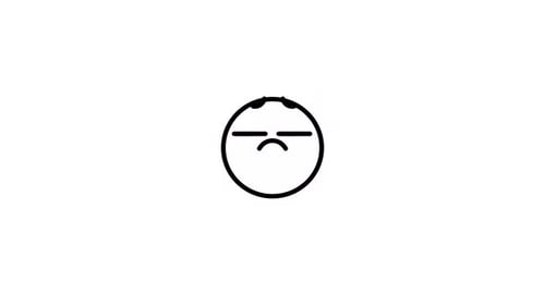 Animated Line Art Emoji Face Transitioning Emotions