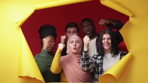 Diverse Group Strikes a Power Pose Through Hole