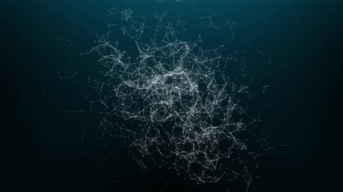 Futuristische neuronale Datenvisualisierung im Plexus-Netzwerk