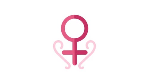Animated Female Gender Symbol Icon