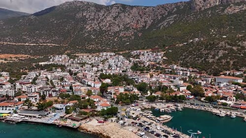 Luftaufnahme der türkischen Küstenstadt Kas