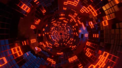 Round Tunnel Orange Loop VJ