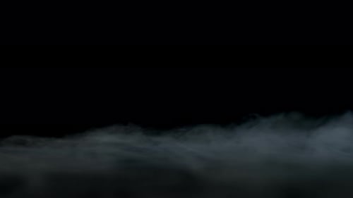Billowing Smoke on Black Background