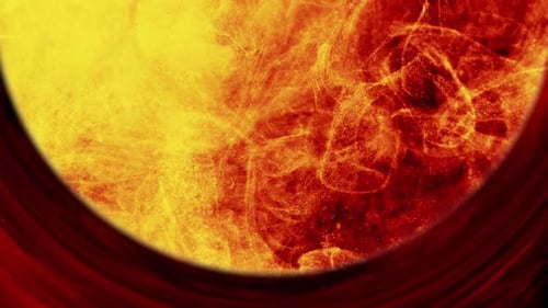 Glitter Smoke Fire Flame, tourbillon rouge/jaune