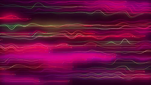 fond de données technologiques abstraites, ligne de néon rougeoyante, couleur rose