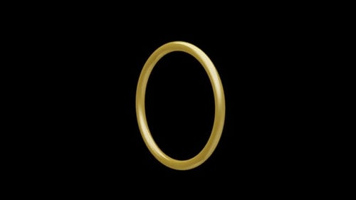 Rotation des Goldrings in einer Schleife mit Alpha