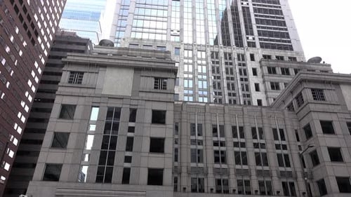 Cluster of high-rise building facades.