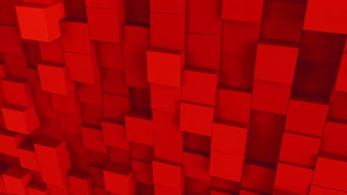 Minimalistic Cube Pattern Background Red