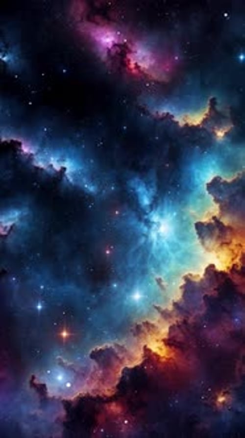 Vibrant Animated Space Nebula Background Loop