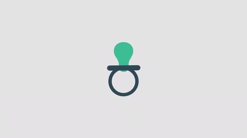 Baby Nipple symbol icon animation video