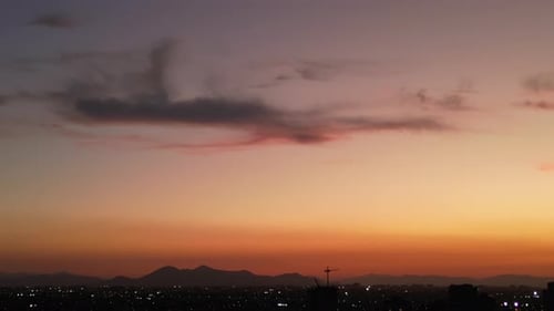 autumn sunset, country of chile