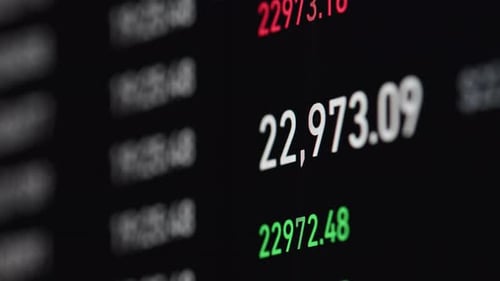 Bitcoin-Preisaktion wird auf einem Bildschirm angezeigt