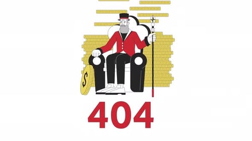 Animated King on Throne for 404 Error Page