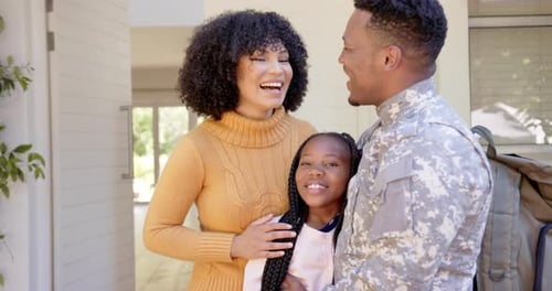 Military Man Returns Home to Family Reunion