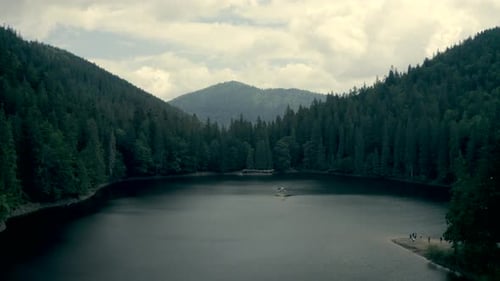 Panoramic View of Synevir Lake