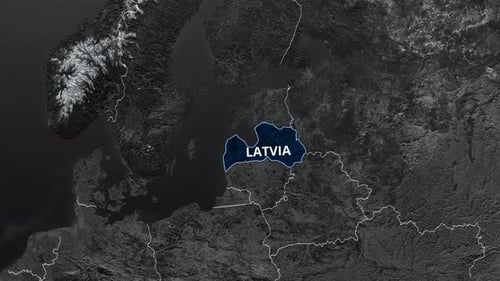 Landkarte von Lettland Blaue Farbe 4K
